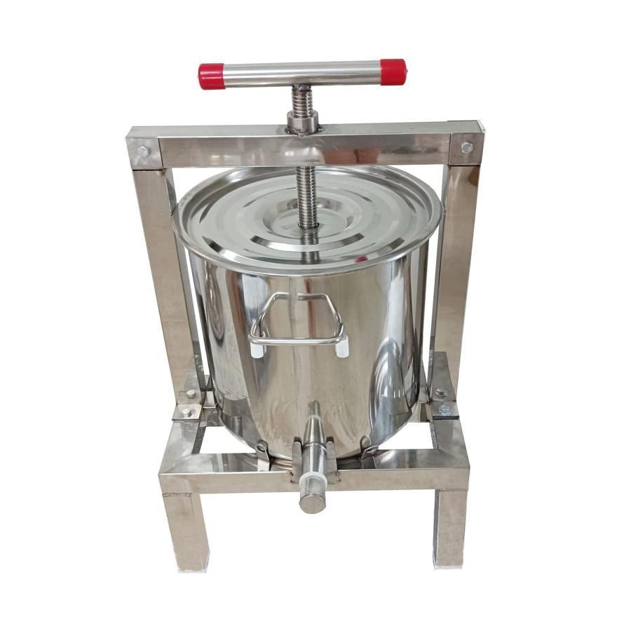 【百貨店SALE】蜂みつ 絞り器 蜂みつ締め付ける機 はちみつ 15L大電気容量 5座標軸水漉し 手動 締め付ける機 蜂みつ/みつろう/ミツロウ 蝋涙/蜜蝋 養蜂物の具 手動干上がる機 蜂みつしぼり機 蓋付き添い人