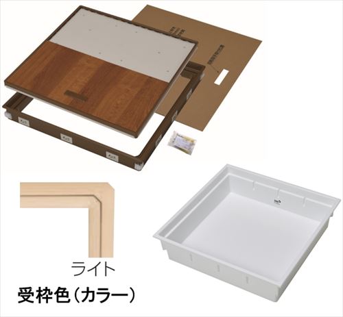【最大3万円クーポン配布中★10日01:59まで】樹脂枠気密型床下収納庫 薄型 12mmフローリング用 [YT612K-L+PT60-U1] 枠 ライト/本体 ホワイト 吉川化成 YPC メーカー直送
