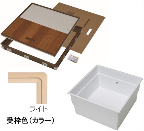【最大3万円クーポン配布中★10日01:59まで】樹脂枠気密型床下収納庫 浅型 15mmフローリング用 [YT615K-L+PT60-A1] 枠 ライト/本体 ホワイト 吉川化成 YPC メーカー直送