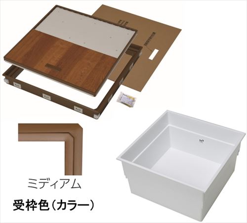 【最大3万円クーポン配布中★10日01:59まで】樹脂枠気密型床下収納庫 浅型 15mmフローリング用 [YT615K-M+PT60-A1] 枠 ミディアム/本体 ホワイト 吉川化成 YPC メーカー直送