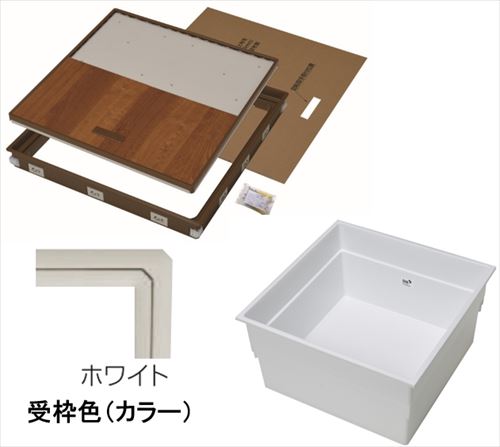 【最大3万円クーポン配布中★10日01:59まで】樹脂枠気密型床下収納庫 浅型 クッションフロアー用 CF用 [YT6CFK-WH+PT60-A1] 枠 ホワイト/本体 ホワイト 吉川化成 YPC メーカー直送