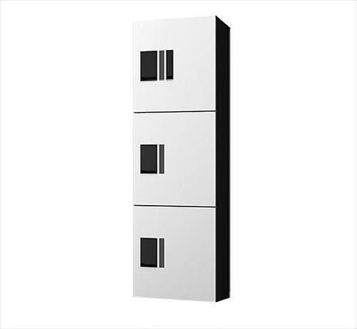 【最大3万円クーポン配布中★19日20:00~26日01:59まで】宅配ボックスプチ宅unit防水型W360ホワイト&times;ブラックH4003ボックス [KS-TL01R-03AN-W] 前入前出 ナスタ NASTA 捺印あり 受注生産品 メーカー直送｜水まわり住設専門店＠コンパネ屋