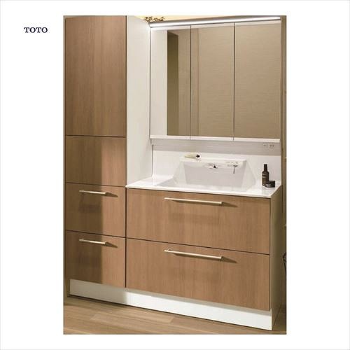 Toto 洗面化粧台 オクターブ間口1350mm スウィング三面鏡 ワイドled照明 セットプラン 受注生産品 メーカー直送 Cdm Co Mz