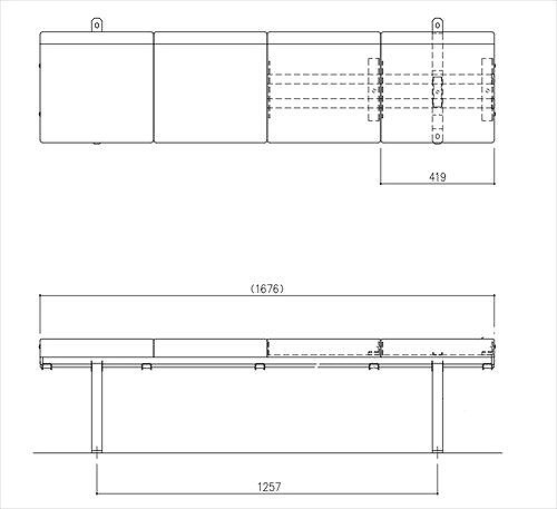 【LINEクーポン配布中】FRPパブリックベンチ 4人掛けタイプ 4人掛 背なし [KF-5002aibori] アイボリー モリマーキンキ?法人様限定メーカー直送