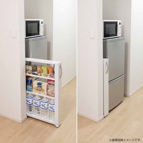 【最大3万円クーポン配布中★10日01:59まで】トールワゴンロータイプ 幅10cm ホワイト キッチン/トイレ/台所/脱衣所/洗面所 [NWL-100] スペースを有効活用 収納 田窪工業所 メーカー直送