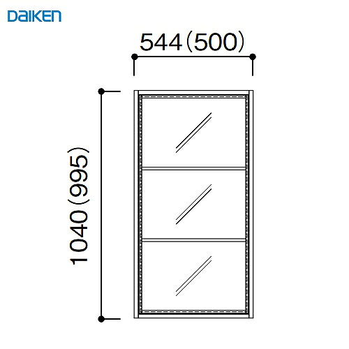 【最大3万円クーポン配布中★10日01:59まで】ルームウインドウ FIXタイプ 固定枠169 3段1列 大建 DAIKEN [FIXKT16931] W544×H1040mm 受注生産品 法人様限定 メーカー直送