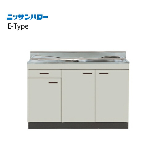 【LINEクーポン配布中】一槽流し台 大型ゴミ収納器付 E-TYPE 奥行550mm [E55-110(R/L)] 間口1100 ニッサンハロー 関西一部エリア 法人様限定 メーカー直送｜水まわり住設専門店＠コンパネ屋