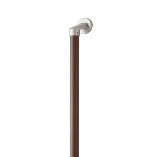 【最大3万円クーポン配布中★17日09:59まで】屋外用手すり BAUHAUS フリーRレール I型ハンド Φ34×600mm マツ六 [BJ-61WD] 木目ダーク＋ステンカラー色 4トン配送 車上渡し 法人様事務所入れ限定 メーカー直送