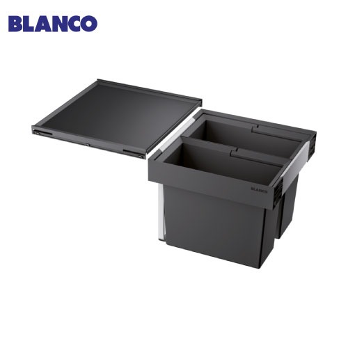 【最大3万円クーポン配布中★10日01:59まで】キッチン用 ダストボックス FLEXON 2 45/2 [BLANCO-521468] ダークグレー W400×D400×H360mm(外寸) 引き出し内に設置 BLANCO メーカー直送