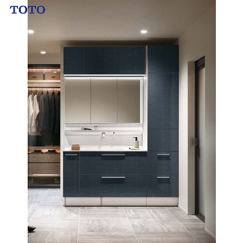 【最大3万円クーポン配布中★10日01:59まで】TOTO 洗面化粧台 オクターブ間口1600mm 三面鏡 ワイドLED照明 セットプラン 受注生産品 メーカー直送