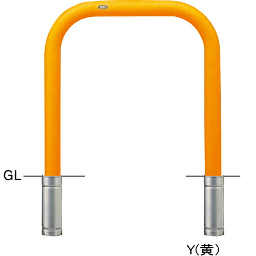 【LINEクーポン配布中】アーチ 交換用本体のみ φ76.3(t3.2)&times;W750&times;H800mm カラー:黄 [FAA-8S75-800(Y)HONTAI] サンポール 受注生産品 キャンセル不可 納期約1ヶ月 メーカー直送｜水まわり住設専門店＠コンパネ屋