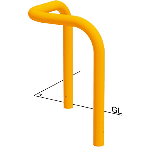 【LINEクーポン配布中】アーチ φ76.3(t3.2)×W700×W700×H650mm カラー:黄 [FAA-8UR7-650(Y)] サンポール 受注生産品 キャンセル不可 納期約1ヶ月 メーカー直送