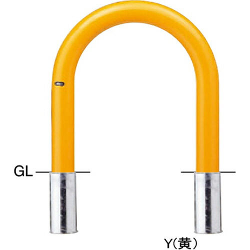 【LINEクーポン配布中】アーチ 交換用本体のみ φ101.6(t4.2)×W720×H700mm カラー:黄 [FAC-11S(Y)HONTAI] サンポール 受注生産品 キャンセル不可 納期約1ヶ月 メーカー直送