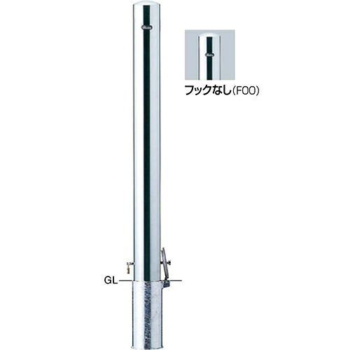 【LINEクーポン配布中】ピラー 車止め 埋込400 交換用本体のみ φ101.6(t2.0)×H1000mm カラー:ステンレス [PA-11SK4-F00HONTAI] サンポール 受注生産品 キャンセル不可 納期約1ヶ月 メーカー直送