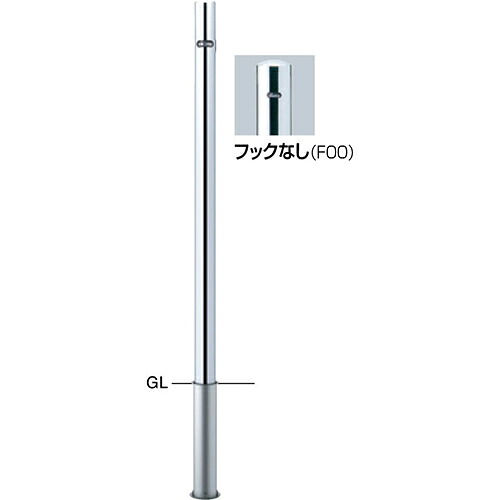 【最大3万円クーポン配布中★10日01:59まで】ピラー 車止め φ48.6(t1.5)×H850mm カラー:ステンレス [PA-48S-F00] サンポール 受注生産品 キャンセル不可 納期約1ヶ月 メーカー直送