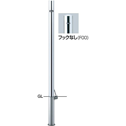 【最大3万円クーポン配布中★19日20:00~26日01:59まで】ピラー 車止め 交換用本体のみ φ48.6(t1.5)&times;H850mm カラー:ステンレス [PA-48SF-F00HONTAI] サンポール 受注生産品 キャンセル不可 納期約1ヶ月 メーカー直送｜水まわり住設専門店＠コンパネ屋
