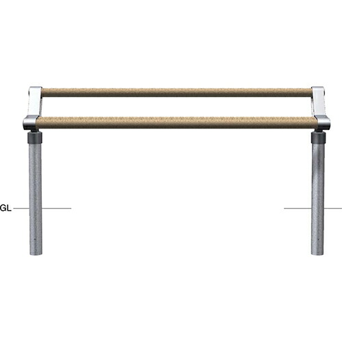 【LINEクーポン配布中】サポートベンチ [SPR-100U] φ76.3(t2.8)×W1800×H779mm サンポール 受注生産品 キャンセル不可 納期約1ヶ月 メーカー直送