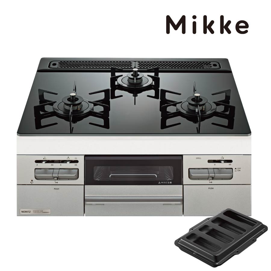 なみすけ3口 楽天市場】ノーリツ ビルトインコンロ N3WV6RWAP2SIEC Mikke
