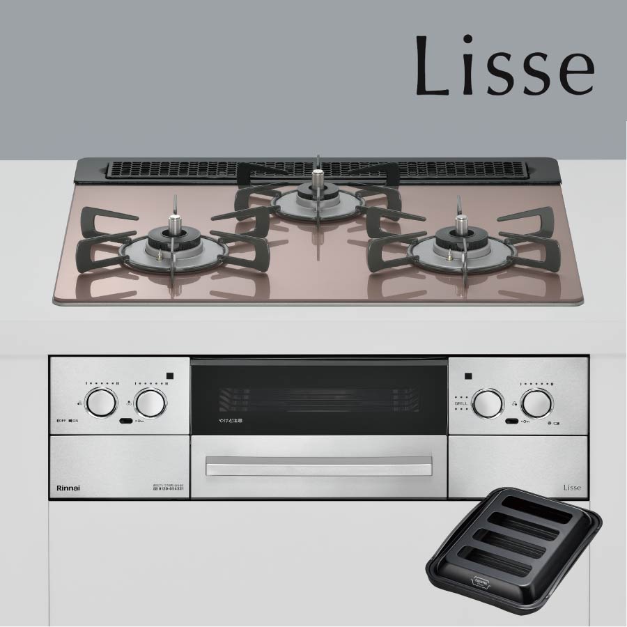 楽天市場】リンナイ ビルトインコンロ RHS71W42J2RSTW Lisse リッセ
