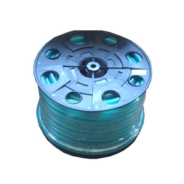 カクイチ 散水ホース ガーデンG115D 18ｍｍ&times;23ｍｍ&times;50ｍ グリーン透明水道ホース （耐寒・筋入） 内径18ｍｍ 外径23ｍｍ 長さ50ｍ｜コンスト資材館　店