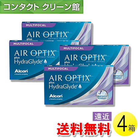 【送料無料】【メール便】エアオプティクス プラス ハイドラグライド マルチフォーカル 6枚入×4箱 ( コンタクトレンズ コンタクト 2週間使い捨て 2ウィーク 2week マルチフォーカル アルコン 日本アルコン エアオプティクスプラス ハイドラグライド　6枚入り 4箱セット )