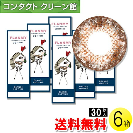13639円 チープ FLANMY オレンジブラウニー 30枚入×6箱セット コンタクトレンズ コンタクト 1日使い捨て ワンデー 1day カラコン サークル フランミー 14.5mm 佐々木希 30枚入 6箱セット