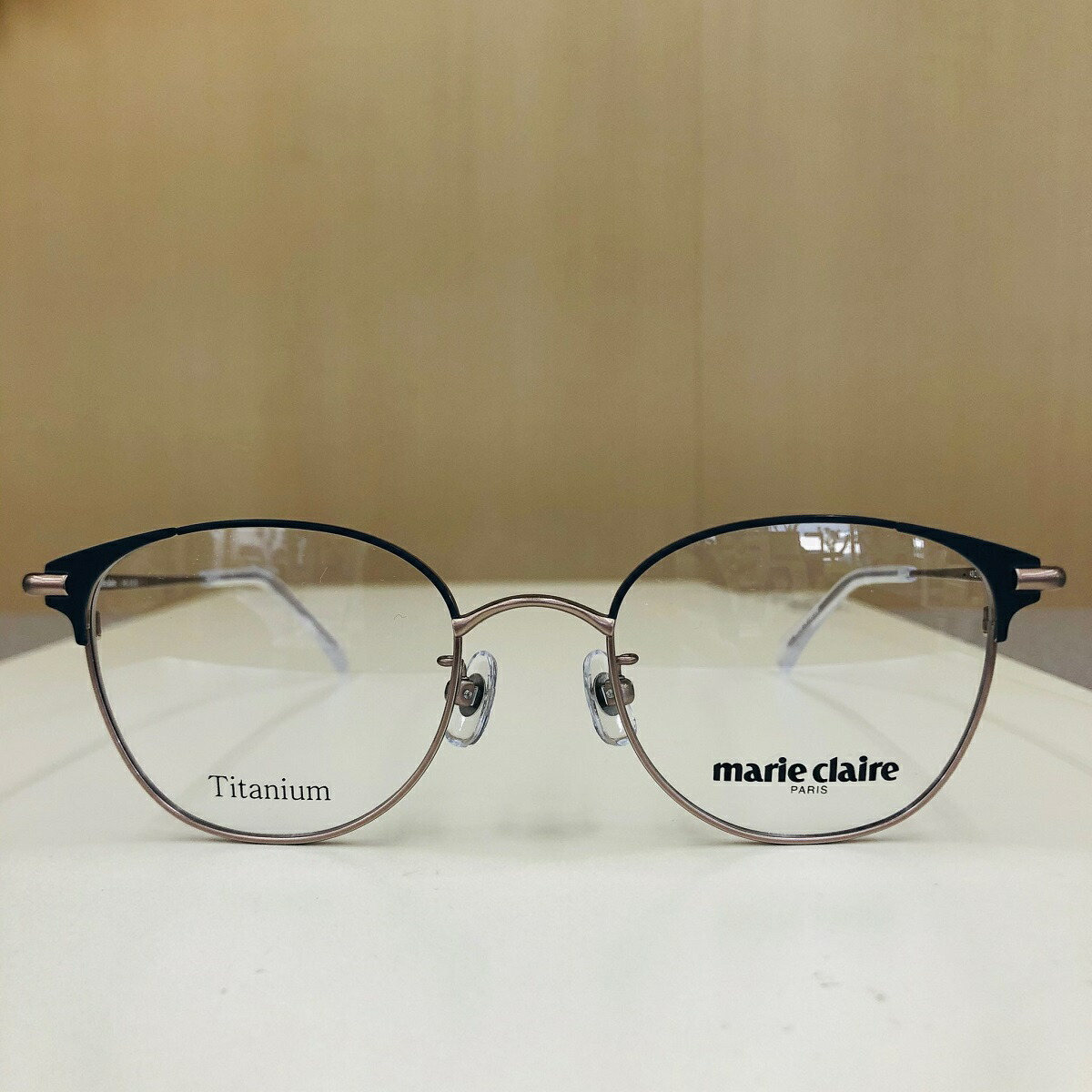 Marie Claire マリクレール Mc3123 3 Nv メガネ 正規品 カラー ネイビー 青系 マットゴールド つや消し トレンド 老眼 遠近 近視 遠視 チタン 軽い 掛けやすい レディース かわいい おしゃれ 調光レンズ対応 国産 メタル Painfreepainrelief Com