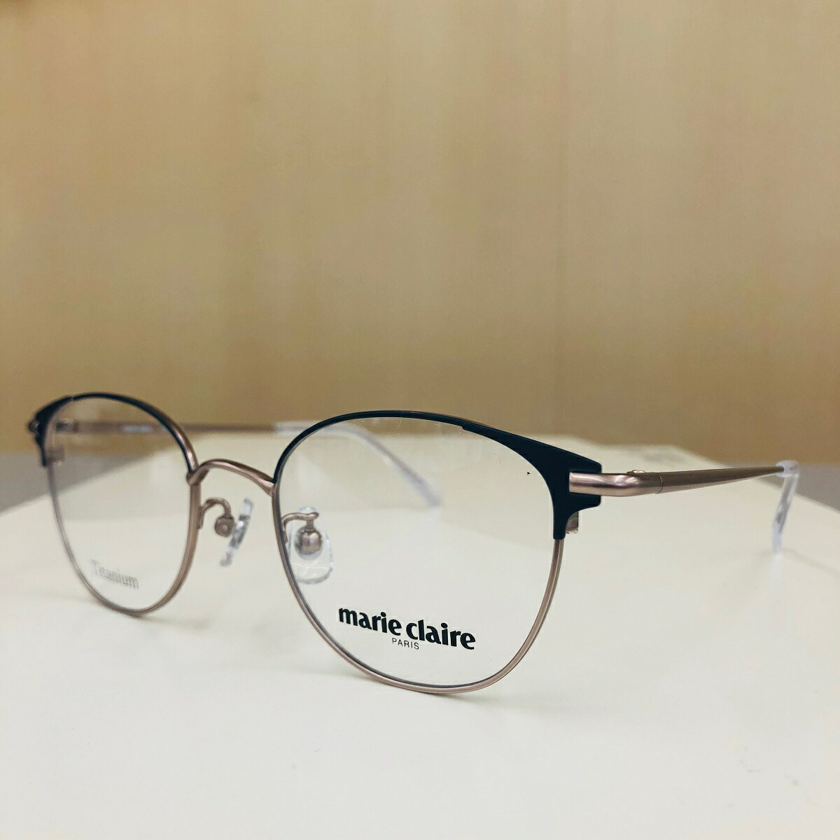 Marie Claire マリクレール Mc3123 3 Nv メガネ 正規品 カラー ネイビー 青系 マットゴールド つや消し トレンド 老眼 遠近 近視 遠視 チタン 軽い 掛けやすい レディース かわいい おしゃれ 調光レンズ対応 国産 メタル Painfreepainrelief Com