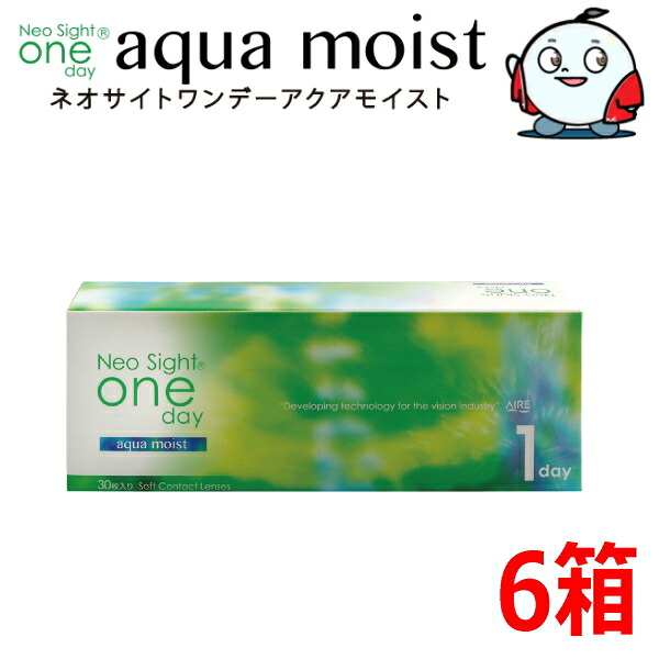 ネオサイトワンデー アクアモイスト 30枚入り口・入口 6箱 Neo Sight 1day aqua moist 1日使い捨て コンタクトレンズ 終日装用 近眼用