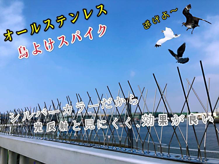 市場 鳥よけ 組み立て済み ベランダ 鳥よけグッズ 鳩よけ ステンレス素材 カラスよけ 100% 鳥よけ針 総長３ｍ