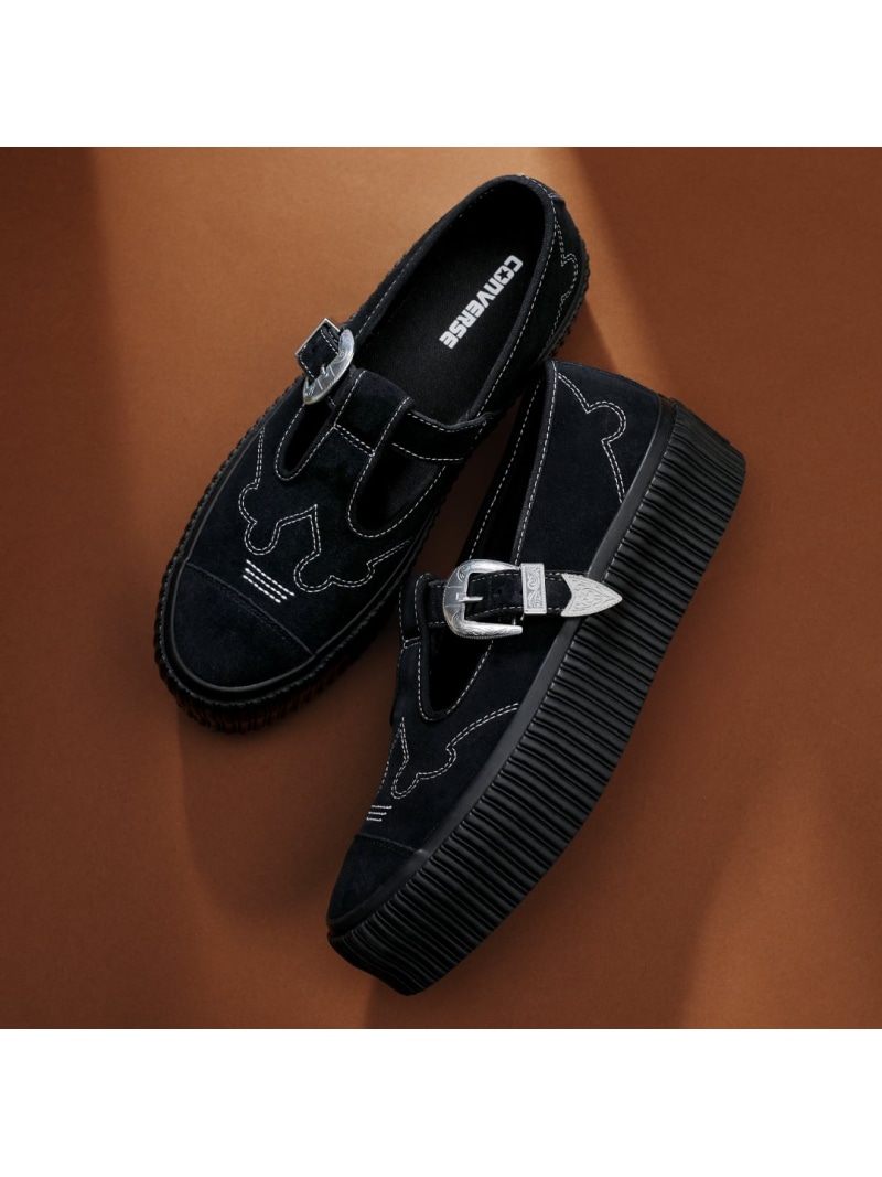 【公式】オールスター リフテッド リブテープ Tストラップ WT OX 厚底 CONVERSE コンバース シューズ・靴 スニーカー ホワイト ブラック【送料無料】[ Fashion]｜CONVERSE公式ショップ　店