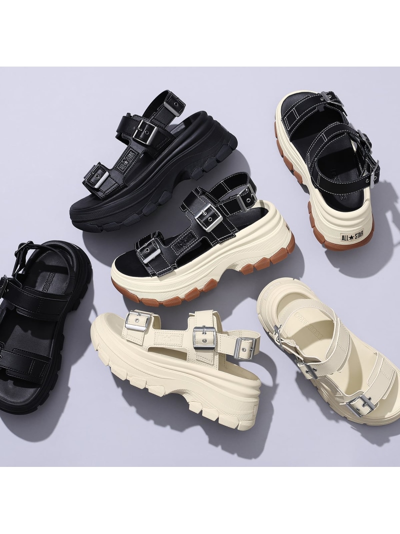 【CONVERSE 公式】ALL STAR TREKWAVE SANDAL / 【コンバース 公式】オールスター　トレックウエーブ　サンダル CONVERSE コンバース シューズ・靴 サンダル ブラック ホワイト【送料無料】[Rakuten Fashion]画像