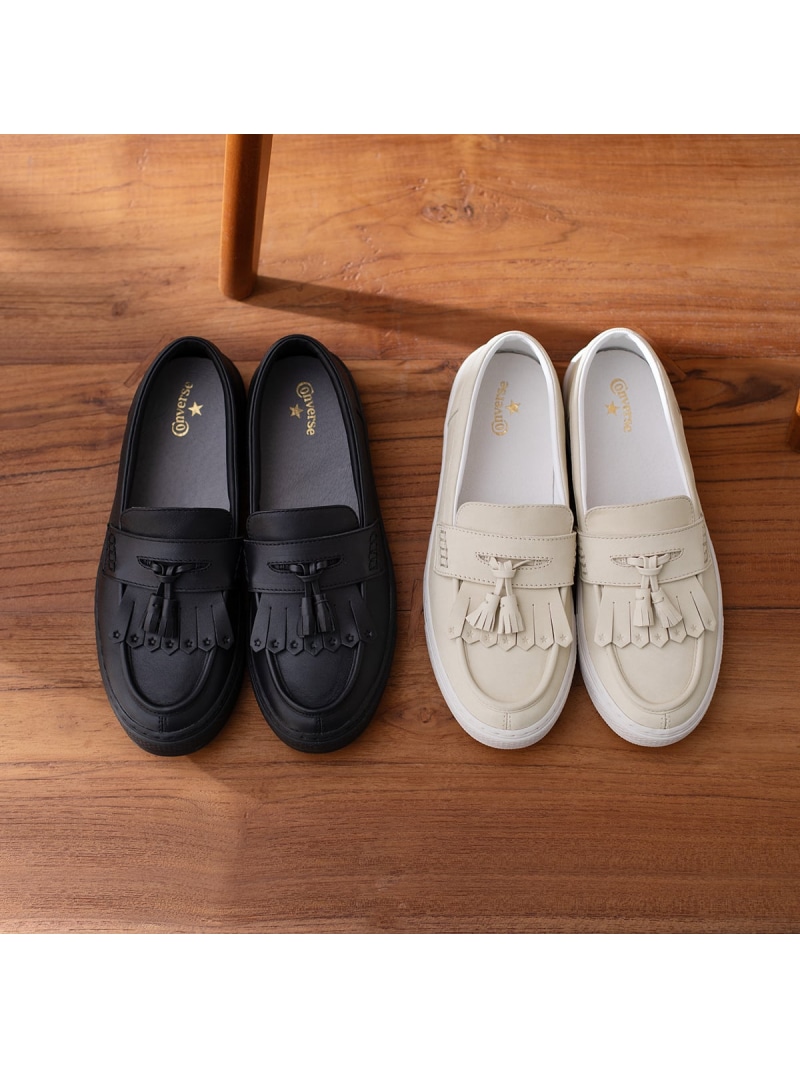 【試着のみ】コンバース　オールスター　ローファー　白　23.5 CONVERSE コンバース メンズ シューズ 靴 白 ホワイト 大人 人気