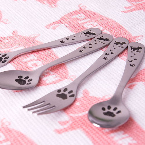 楽天市場】ET足あとねこ デザート スプーン フォーク （小さめ）3本