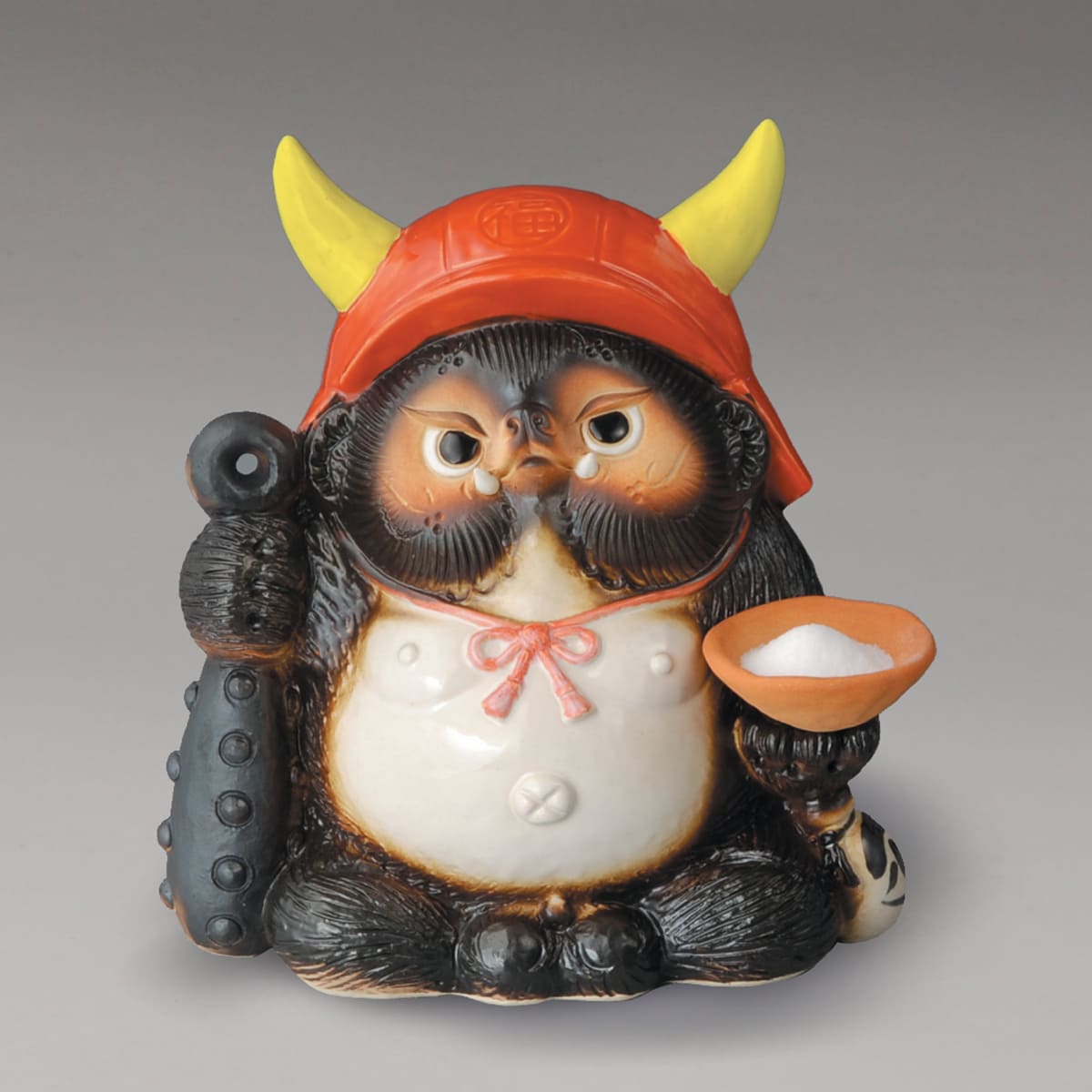 【メーカー直送】鬼門喜門狸 (赤) [信楽焼]｜満足良品
