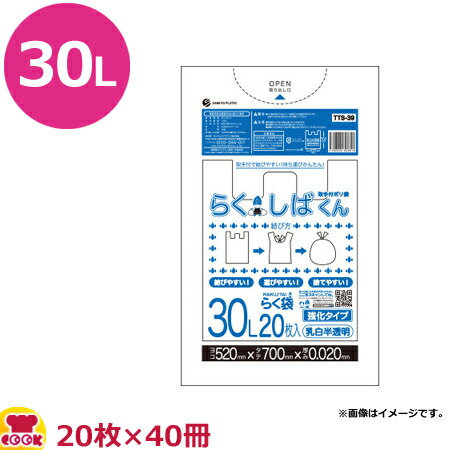 楽天市場】サンキョウプラテック エコ袋 45L 0.015厚 半透明 10枚入