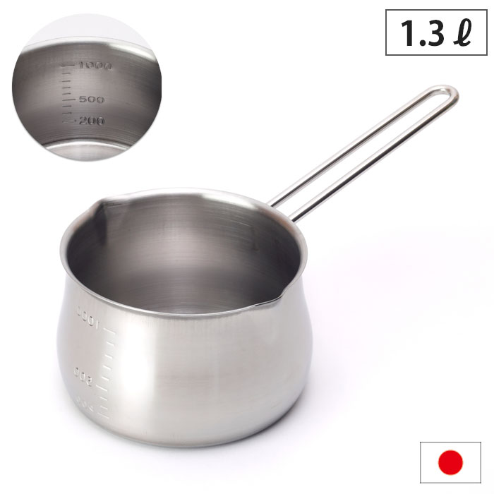 楽天市場】ミルクパン 12cm 0.9L 800ml 目盛り付き 18-8 楽天市場】ミルクパン 12cm 0.9L 800ml 目盛り付き 18-8