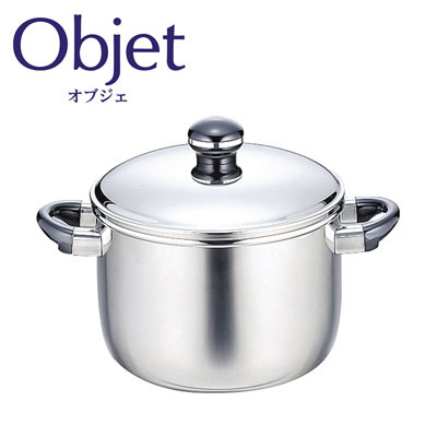 【楽天市場】オブジェ シチューポット 22cm 5.4L 宮崎製作所 OJ-7【IH対応/IH 100V/200V/Objet/三層鋼/両手鍋