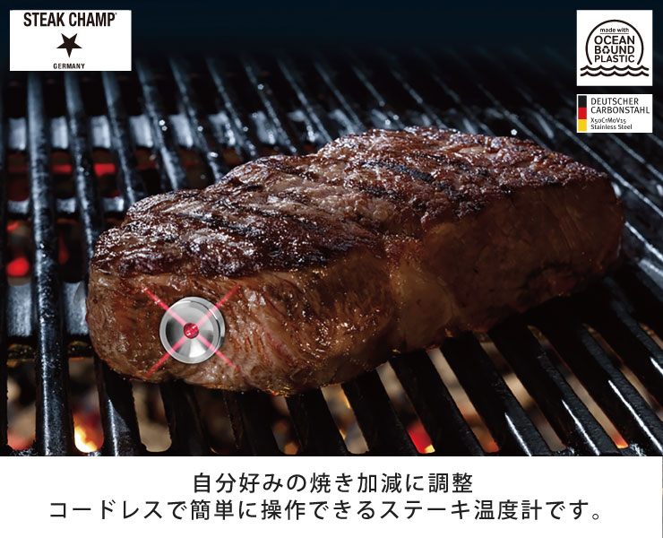 市場 ステーキチャンプ 調理用 34-2000-06 3 LED Steak 温度計 color ステーキ温度計 Thermometer  34200006 ステーキ