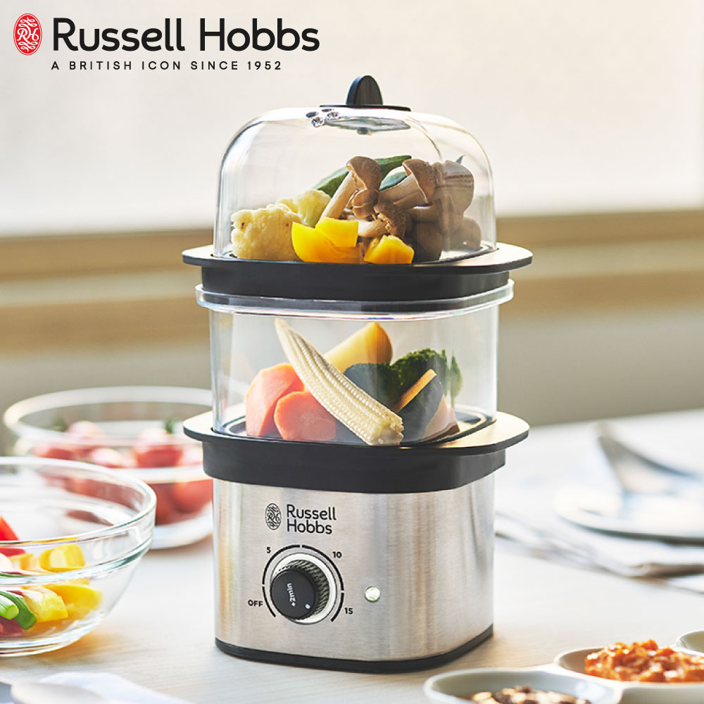 ラッセルホブス クイックミニスチーマー Russell Hobbs 3000JP 【 蒸し器 せいろ 電気 電動 ゆで卵メーカー スチームクッカー フードスチーマー 卓上 コンパクト キッチン家電 】 4,675円