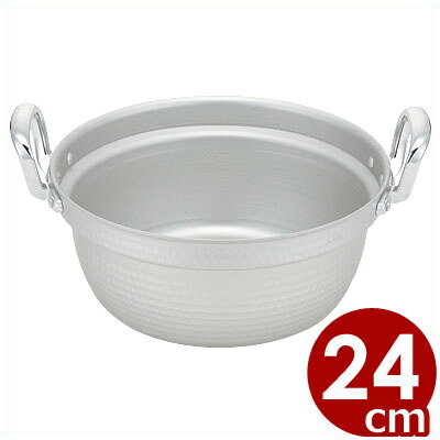 アルミ両手鍋 北陸アルミ マイスター料理鍋 24cm（目盛付） 2.9リットル／煮込み料理 和食 筑前煮 004001013