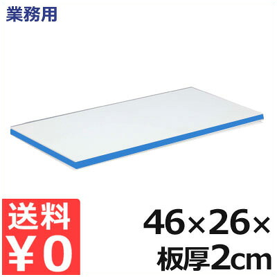業務用 軽量抗菌スーパー耐熱まな板 46×26×厚さ2cm ESKLO 青 ／ 熱風 消毒 対応 まな板 接着剤フリー 衛生的 軽量 抗菌 耐熱 加工 工場 女性 軽い カラー ライン 料理 調理 飲食 飲食店 肉 魚 野菜 果物 フルーツ ブルー 009375007