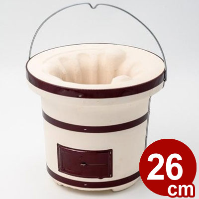 楽天市場】切り出し七輪-ひまわり七輪Φ230x150真鍮巻 専用網1枚付