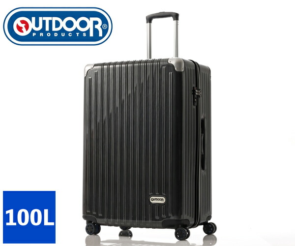 【選べるノベルティ付】 OUTDOOR PRODUCTS アウトドア プロダクツ キャリーケース 100L (カラー:ブラックヘアライン) OD-0757-70 | キャリーバック スーツケース ビジネス メンズ レディース キャリー バック 旅行 出張|COOL CAT