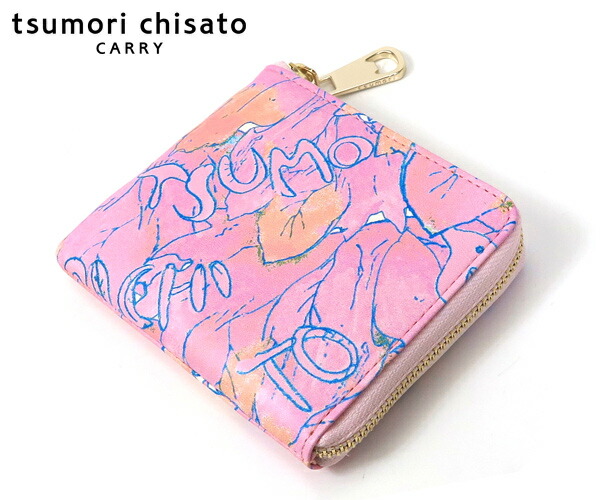 ＼全品エントリーで+P10倍！／【選べるノベルティ付】 tsumori chisato ツモリチサト 葉っぱ L字折財布 （カラー：ピンク） 56000 | プレゼント ギフト