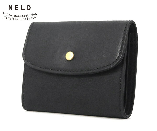【選べるノベルティ付】 NELD ネルド プフ バフソフト ミドル財布 （カラー：ブラック） AN308 | プレゼント ギフト｜COOL CAT