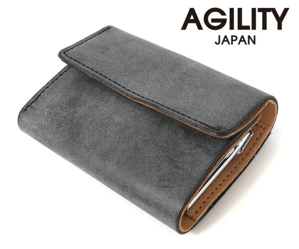 ＼全品エントリーで+P10倍！／【選べるノベルティ付】 AGILITY アジリティ ロロマ バンク ミニ財布 （カラー：ブラック） 0282 | プレゼント ギフト