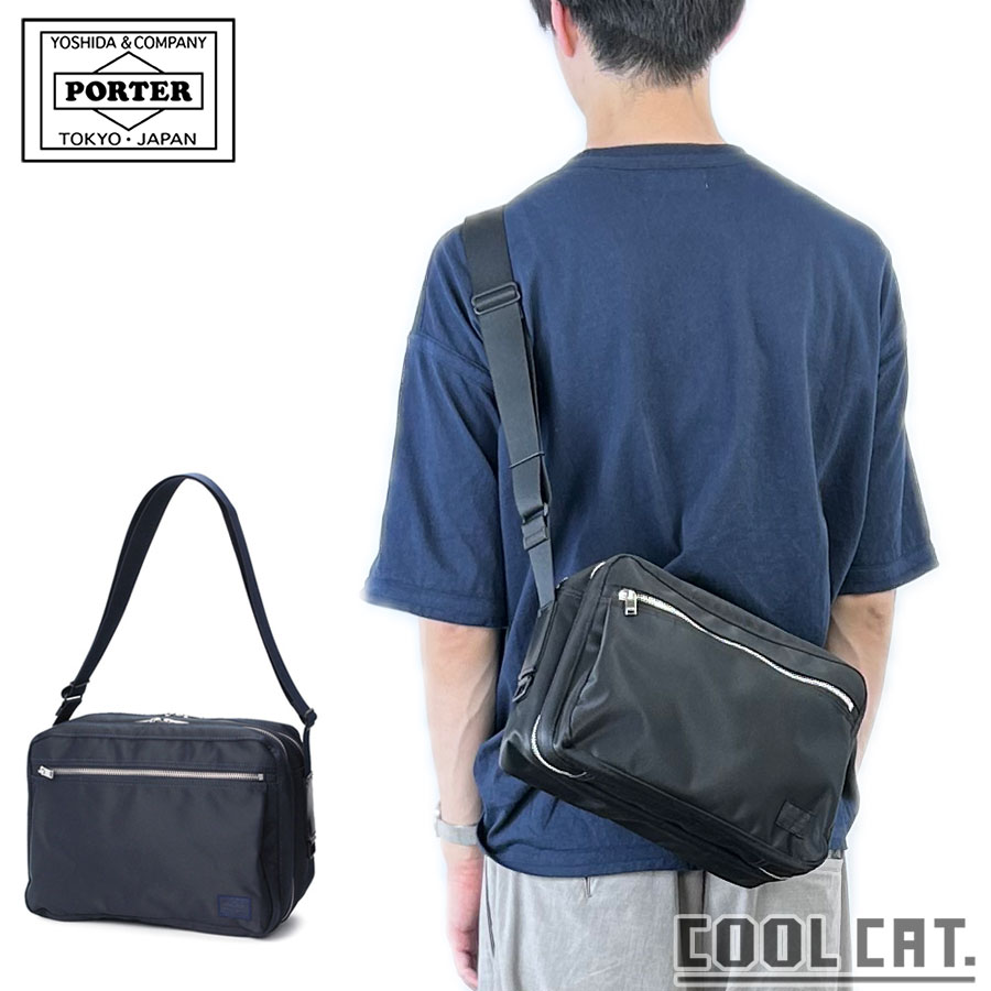 ポーター リフト ショルダーバッグ 822-07566 （カラー：ブラック） | 横型ショルダーバッグL 吉田カバン PORTER 鞄 メンズ 日本製 プレゼント｜COOL CAT