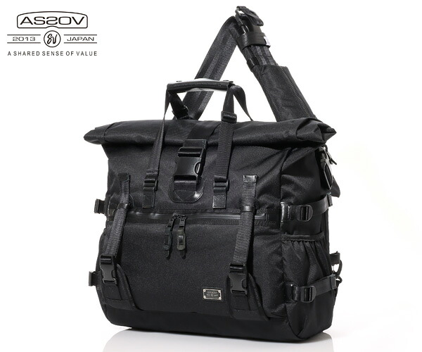 【選べるノベルティ付】 アッソブ コーデュラドビー305D 2WAYバッグ (カラー: ブラック) AS2OV ASSOV ub061406 | 海外旅行 ショルダーバッグ トートバッグ 一泊旅行 バッグ ブランド メンズ 旅行バッグ 男性 ショルダー|COOL CAT