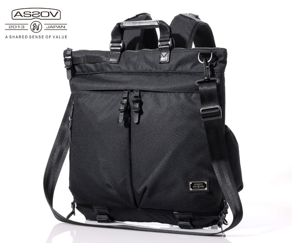 【選べるノベルティ付】 AS2OV アッソブ コーデュラドビー305D 3WAY HELMET BAG 3WAYヘルメットバッグ （カラー：ブラック） 061424 | プレゼント ギフト｜COOL CAT